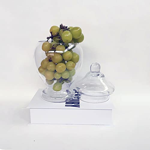 Livejun Glass Apothecary Jars 45 Ounce Decorative Candy Cookie Jars ，Clear Elegant Storage Jar With Lids Canisters Sets For The Kitchen Wedding Home Centerpiece Candy Buffet Set Of 2 #TOP2