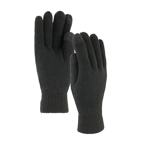 Spyder Womens Fleece Lined Knit Gloves Black M