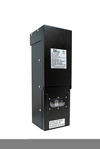 Moonrays 95436 600-Watt Low Voltage Power Pack With Sensor and Weather Shield for Landscape Lighting, Black