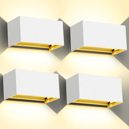Applique murale extérieur IP65 étanche contre la pluie lot de 4 lampes 20W