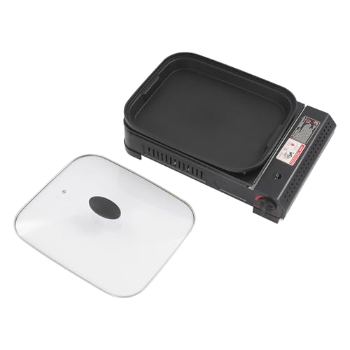 2in1 Gas Kocher Campingkocher, BBQ Barbecue Grill, Grillplatte Gasgrill Outdoor Camping Kocher, Tragbarer Campinggrill Gasgrill, Barbecue Butan Griller, Grillnetz Und Grillbox