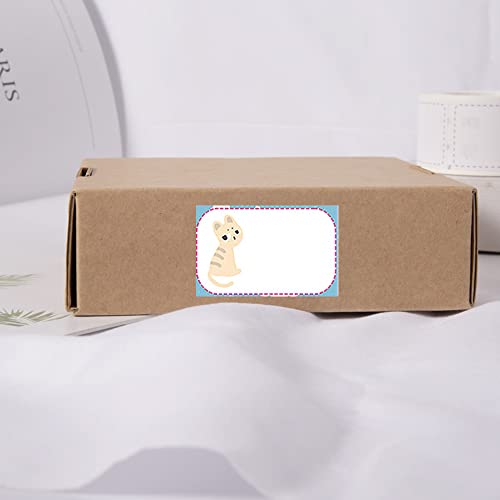 Name Tags Stickers Animal Roll Adhesive Labels Name Badge Personalized Border Stick On Kids Clothes Desk Box Mailing Teachers Nursery Office School Home Supplies, 1 Roll 350 Pcs #TOP3