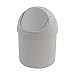 Zerdyne Mini poubelle en plastique de 2 L avec couvercle rabattable, poubelle de bureau, blanc