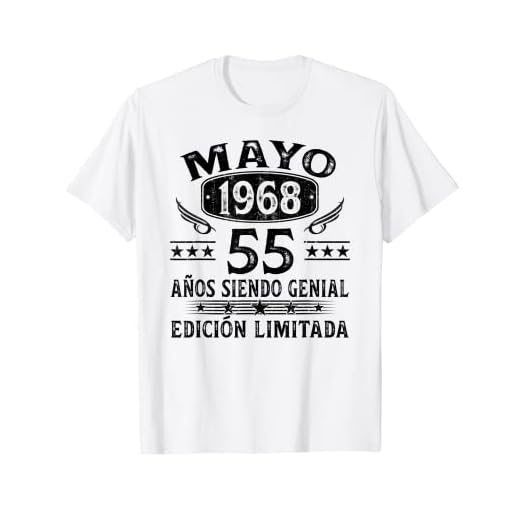 Regalo 55 Años Cumpleaños Hombre Mujer Hecho En Mayo 1968 Camiseta
