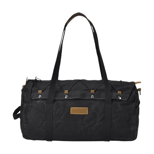 Bolsa para la cola de la motocicleta, bolsa de equipaje para moto, mochila de lona para almacenamiento trasero, diseño portátil para colgar, engranaje de bicicleta retro impermeable al aire libre con