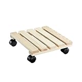 POUR L'INTÉRIEUR : Le chariot pour pot de fleurs carré est adapté à l'intérieur. Il protège les sols robustes des rayures, des bosses et des marques de pression et il empêche l'engorgement d'eau sous le pot de plante.
