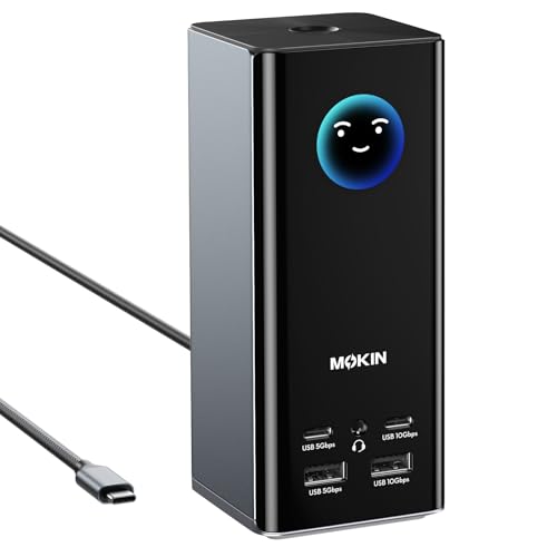 [Carica rapida PD 100W]: La docking station per triplo monitor con 3 porte HDMI e porta PD supporta un ingresso di potenza fino a 100W, consentendo una ricarica pass-through fino a 85W per i laptop. Si consiglia di collegare un adattatore da 100 W. *100% 100% 100%
