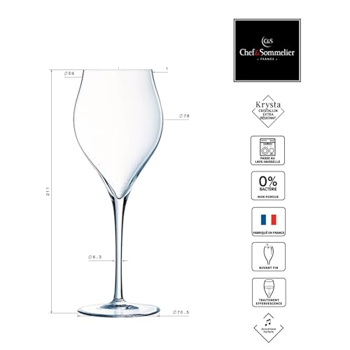 6 Flautas de champán de cristal Chef&Sommelier Exaltation 30cl 8