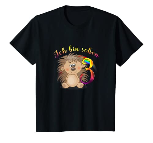 Niños 3 cumpleaños infantil de erizo Camiseta
