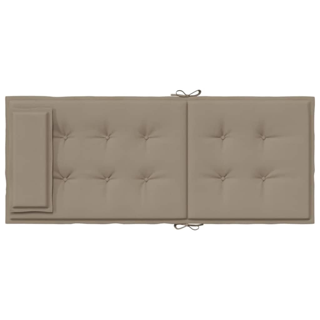 vidaXL Cojines de Silla con Respaldo Alto 4 uds Tela Oxford Gris Taupe, cojín, cojín para Silla, cojín para Asiento, cojín para sillón