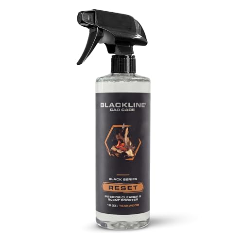 Blackline Luxury Scented Leather Interior Car Cleaner Reset Deep Cleans & Deodorizes All Surfaces pH-Neutral High-Foam Formula Long-Lasting Premium Fragrance and Deodorization for Car - Teakwood