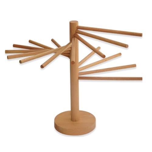 Flaroey Stendipasta, Asciugatrice Pieghevole per Spaghetti, Stendipasta con 16 Aste di Sospensione