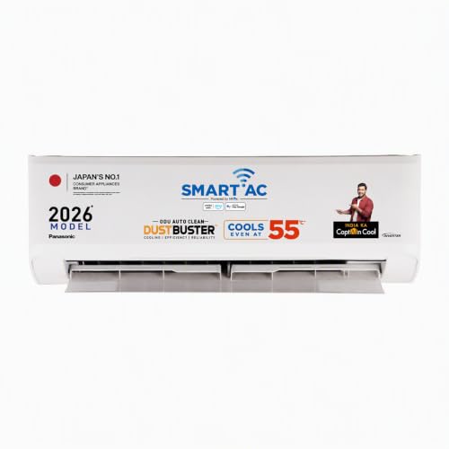 Panasonic 1.5 Ton 3 Star Premium Wi-Fi Inverter Smart Split AC (Matter/MirAIe, AI, DustBuster, 55°C Oper., Copper Condenser, 8in1 Convertible, 2-Way, PM0.1 Filter, CS/CU-SU18BKY3W, 2026 Model, White)