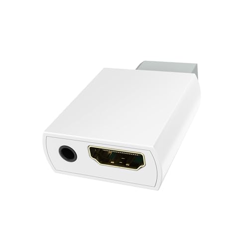 Image of MAYFLASH Wii to HDMI Converter 1080P for Full HD Device, Wii HDMI Adapter with 3,5mm Audio Jack&HDMI Output Compatible with Wii, Wii U, HDTV, Monitor-Supports Wii Display Modes 720P, NTS