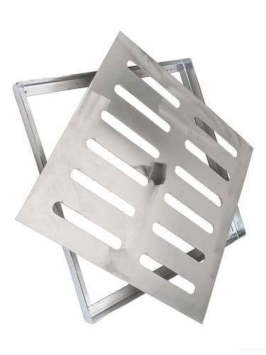 Grille d'évacuation d'eau extérieure 300x300 en acier inoxydable - 6