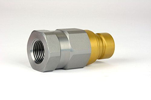 Image of TEMCo 1 /2 inch Female NPT Thread 1 /2 inch Body Male Hydraulic Coupler ISO 16028 Flat Face Quick Connect - HF0001