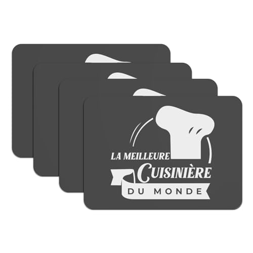Sets de table antidérapants grand format pour stopper les taches de cuisine