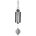 Woodstock Chimes Heroic Windbell Wind Chime for Outside 40" Large Silver,Deep Tone Sound, Outdoor Decor for Patio, Porch, Garden HWLAS