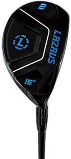 LAZRUS GOLF Premium Hybrid Golf Clubs for Men - 2,3,4,5,6,7,8,9,PW Right Hand & Left Hand Single Club, Graphite Shafts, Regular Flex (Black Right Hand, 2, RH, Black Single)