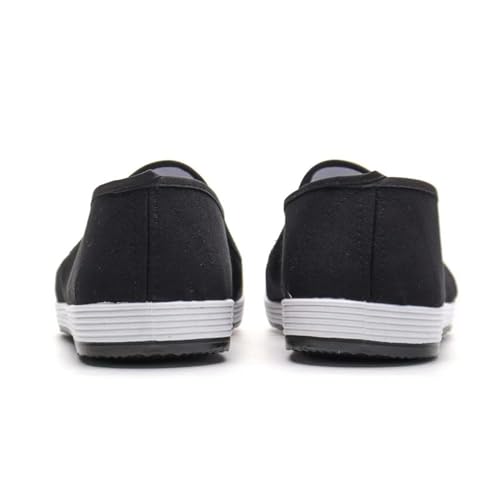 Tai Chi Shoes,Chinese Traditional Canvas Kung Fu Shoes, Martial Arts Old Beijing Shoes, Black Rubber Sole Unisex - Image 6