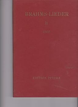 Sheet music Brahms Lieder II Tief Edition Peters Hardcover Book