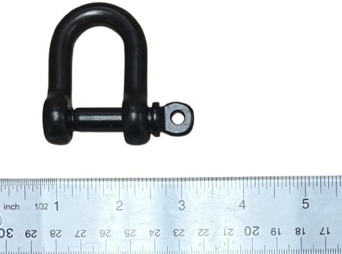 US Stainless Black Stainless Steel 316 Forged D Shackle Marine Grade 3/8" (10mm) Dee Black Nitride Finish Oxidized - Image 3