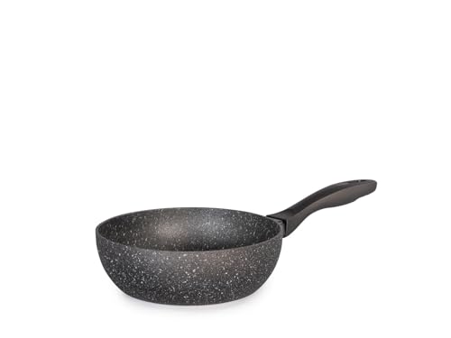 Wok induction 20cm aluminium poêle sauteuse antiadhésive grise - 5