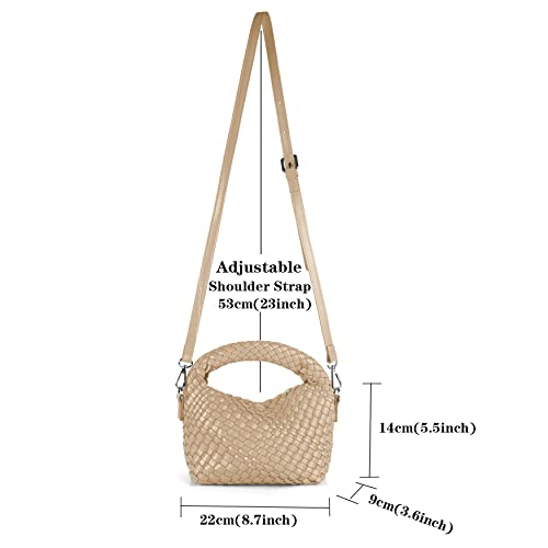 Bolso tejido pequeño con asa desmontable para mujer miniatura 6