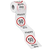 Balinco Carta igienica regalo, carta igienica buon compleanno deco, idee regalo di compleanno divertenti, regalo di compleanno per donne/uomini, 250 fogli (50)