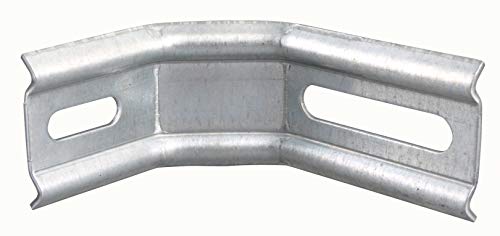 Alberts 333768 Équerre réglable 3 pans | deux angles à 45° | avec trous oblongs | galvanisée Sendzimir | 50 x 30 x 120 mm | Set de 6 pièces