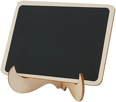 Mini Chalkboards, 20PCS Wooden Chalkboards Signs with Support Rectangle Chalkboards Blackboard Erasable Chalkboards for Weddings Birthday Party Event, 3.94"×2.95"