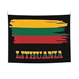 Text Brush Lithuanian Lithuania Flag Tapestry For Bedroom Dorm Home Decor Living Room Backdrop Wallpaper Holiday Decoration One Size Wall Hanging