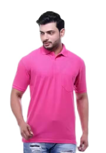 Image of Men's Polo T-Shirt, Grey, Short Sleeve, Casual Style with Chest Pocket