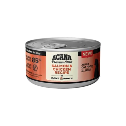 ACANA FELINE PREMIUM PATE salmón y pollo para la cena diaria de gatos