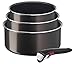 Tefal Ingenio Lot de 3 Casseroles 16/18/20 cm (1,5/2,1/3 L), Poignée amovible, Non induction, Revêtement antiadhésif, Empilable, Compatible lave-vaisselle, Easy Plus L1509102