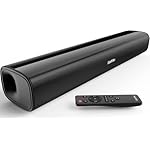 Saiyin Soundbar für TV Geräte, 40 Watt kleine Lautsprecher für Fernseher, Surround Sound System TV Soundbar Lautsprecher mit Bluetooth/Optical/AUX Anschluss für PC/Gaming/Projektoren, 17 Zoll