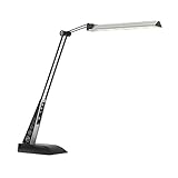 brilliant lampada jaap lampada da scrivania a led nera/cromata | 1x 6w led integrato, (420lm, 5500k) | scala da a ++ a e | con dimmer tattile a 3 stadi