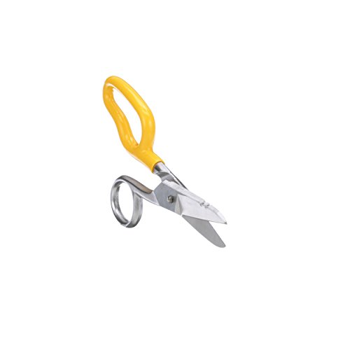 Klein Tools 2100-8 Scissors, Electrician Free Fall Snips, Stainless Steel Cut 19 and 23 AWG Electrical Communication Wire, Cable and Cordage