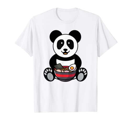 Panda Eating Ramen - Panda Clipart T-Shirt