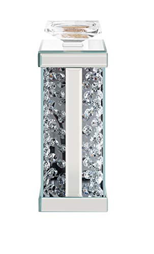 Acme Nysa Accent Candleholder, Mirrored And Faux Crystals #TOP21