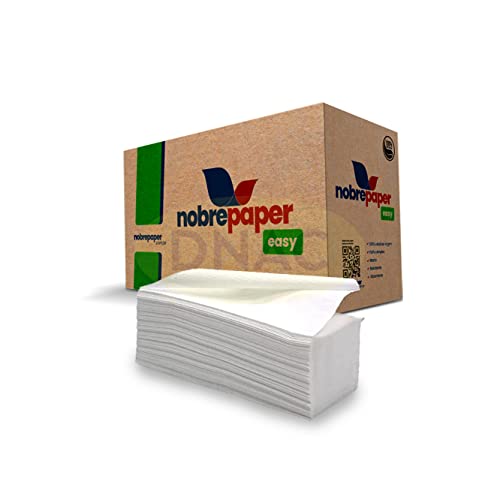 Caixa Papel Toalha Interfolha Branco Para Banheiro 100% Celulose 1.000 Folhas - Nobre Paper