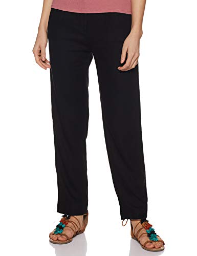 Image of Marks & Spencer Linen Blend Women's Solid High Rise Regular Fit Trouser