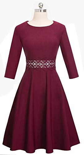 Image of HOMEYEE Women's Cocktail A-Line Embroidery Casual Party Summer Wedding Guest Dress A079