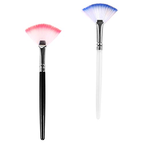 2pcs Fan Mask Brush Applicator Brush Face Tools for Skincare Facial Mask Application Face Mask Make up Kit Sleeping Mask Applicator Artificial Fiber Body Cosmetics