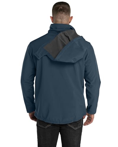 33,000ft Softshelljacke für Herren Wasserdicht Winterjacke Winddicht Warme Fleece Gefüttert Windbreaker Funktionsjacke Outdoorjacke für Wandern Fahrrad Camping – Bild 3