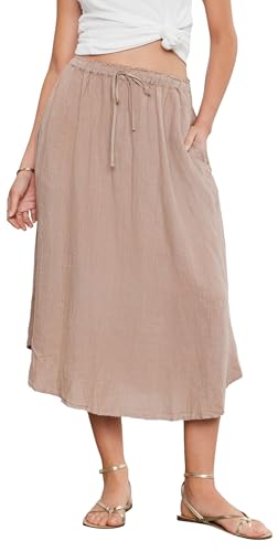 Velvet by Graham & Spencer Women's Nemy Woven Linen Skirt