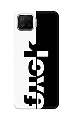 Image of PRINTFIDAA One Words Fukc Love Creative Art Innovative Wonderfull Printed Designer Hard Case for Oppo F17 Back Cover -(e) RPM1003