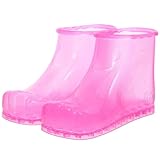 TEHAUX Fußmassage Hausschuhe aus PVC 2 Stück Hohe Fußbad Stiefel mit Massagefunktion für Fußpflege und Entspannung nach Feierabend