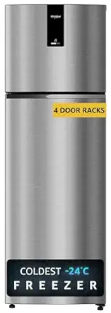 Whirlpool 259 L 3 Star Intellifresh Inverter Frost Free Double Door Refrigerator (IF INV ELT DF305 GERMAN STEEL(3S)-TL, Grey, 2023 Model)