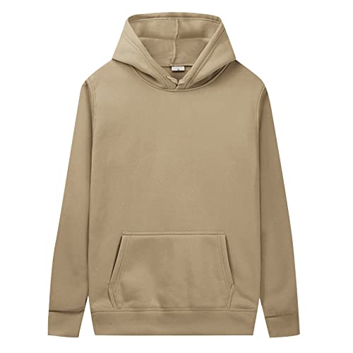 Sweat à capuche homme uni avec poche à lacets et coupe confortable pour le quotidien